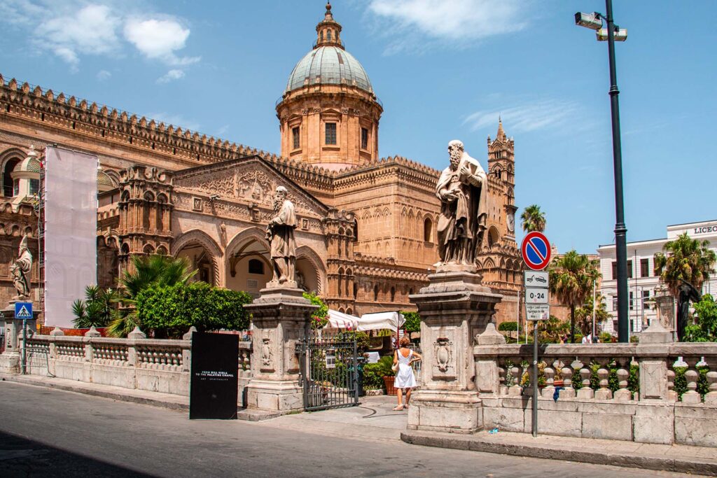 Side entrance of Palermo Cathedral