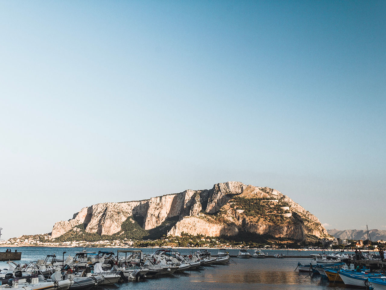port of Palermo with a view of Monte Pellegrino