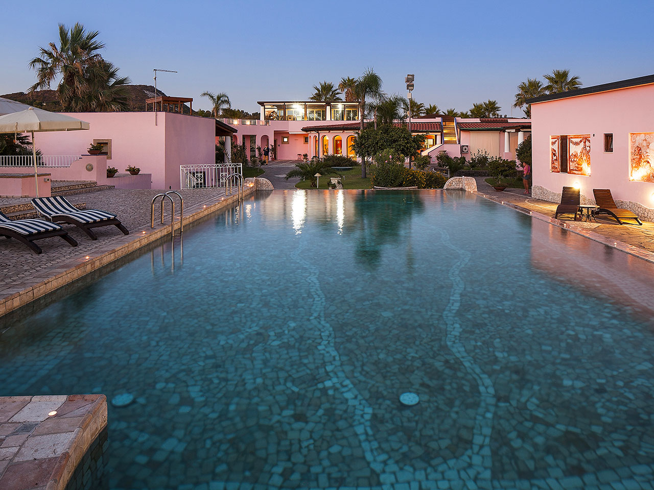 swimming pool of the Hotel Eros in Lipari