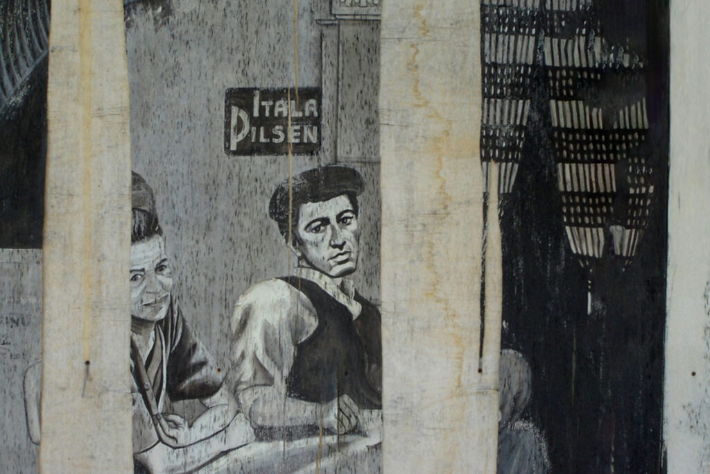 street art work portraying Michel Corleone in Savoca