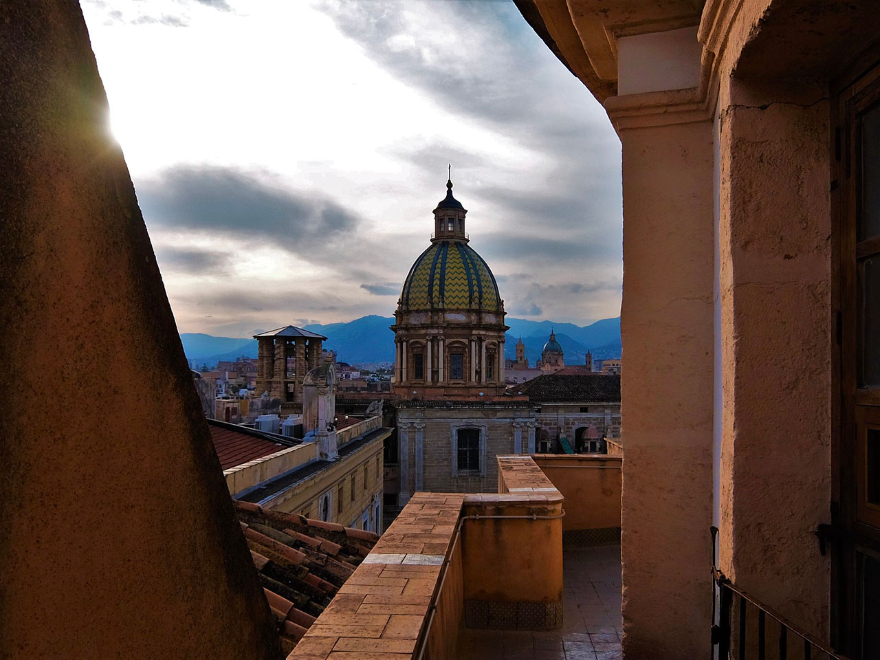 view of the dome of the Church of Maria SS. of Providence