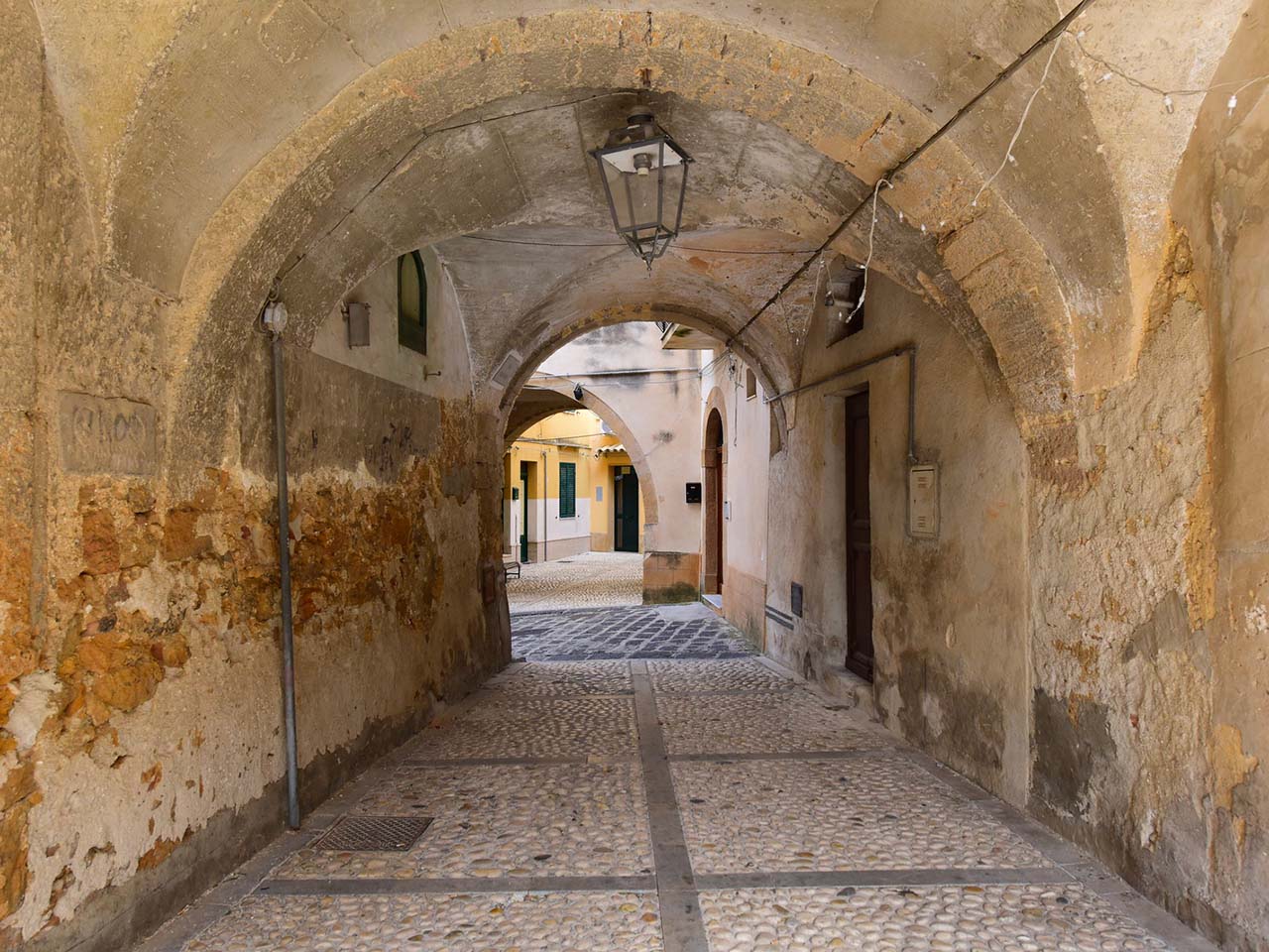 ancient streets of the Sicilian village of Sanbusa di Sicilia